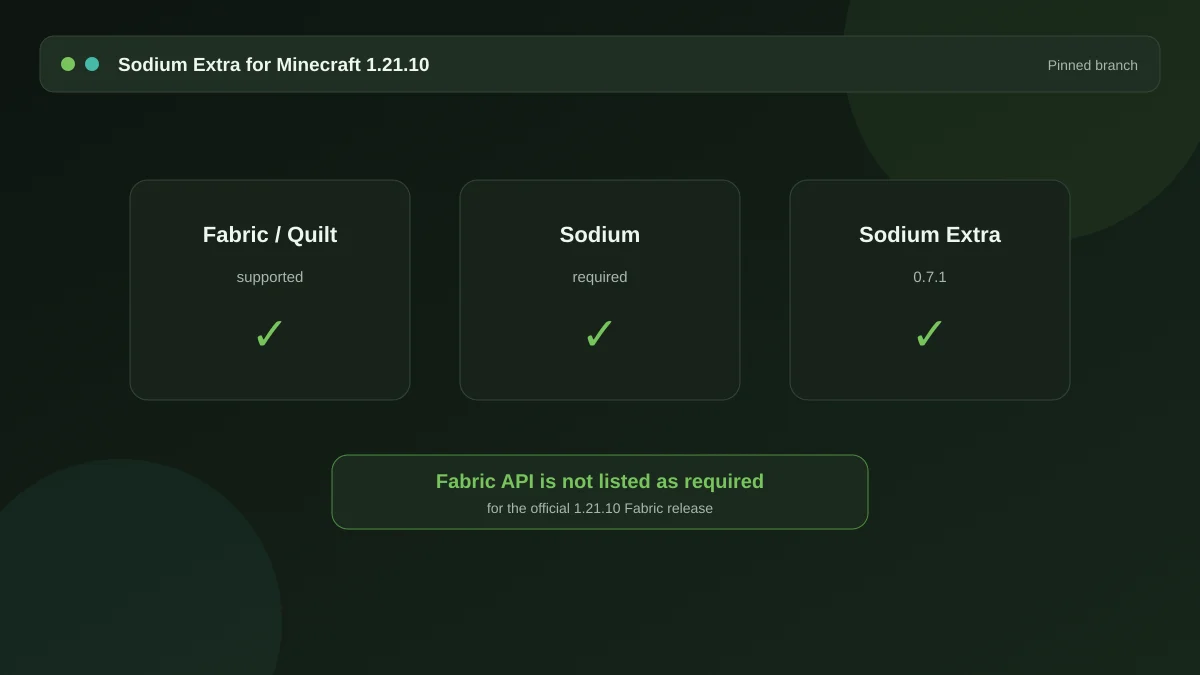 Sodium Extra Mod 1.21.10: setup and the options worth changing first